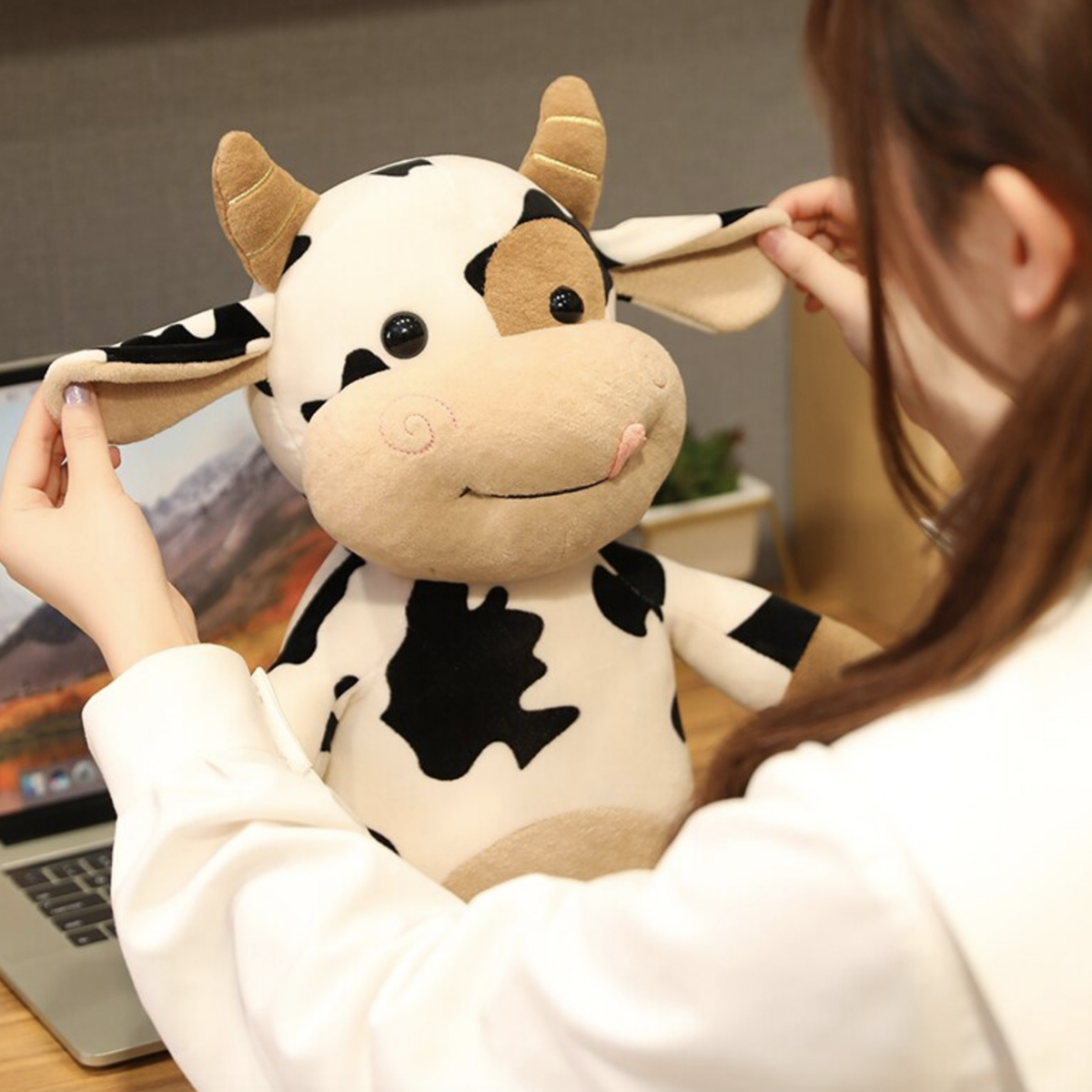 fuzzy cow plush