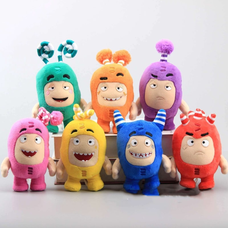 Lovely Oddbods Plush Toy Newt Bubbles Pogo Zee Jeff Fuse Slick Doll 6' Kids Gift