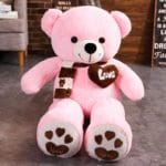 Pink Stuffed Teddy Bear Plush Toy - I Love You