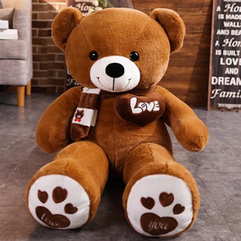Giant Teddy Bear Plushie | I Love You Edition 