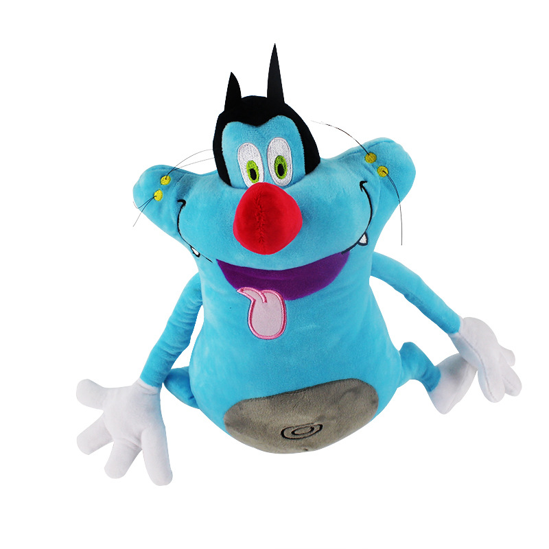 NEW Oggy and The Cockroaches on Cardboard plush toys doll 10" 