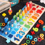 Montessori Wooden Numbers & Shapes Educational Puzzle