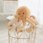 Brown Baby Octopus Plush - Stuffed Octopus