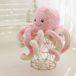 Pink Baby Octopus Plush - Stuffed Octopus