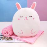 Stuffed Bunny Plush - Soft Blanket