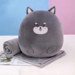 Stuffed Husky Plush - Soft Blanket