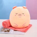 Stuffed Pig Plush - Soft Blanket