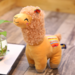 Brown Stuffed Llama Plush Toy - Stuffed Animal Plushie