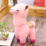 Pink Stuffed Llama Plush Toy - Stuffed Animal Plushie