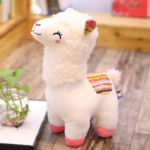 White Stuffed Llama Plush Toy - Stuffed Animal Plushie