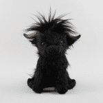 Stuffed Scottish Highland Black Cow Plush Toy