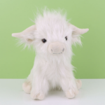 Stuffed Scottish Highland White Cow Plush Toy